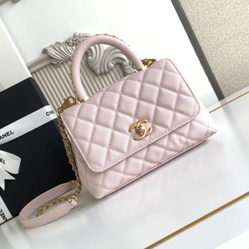 Ch*el top handle bags